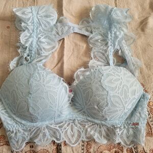 PINK Victoria's Secret Light Blue Lace Bra